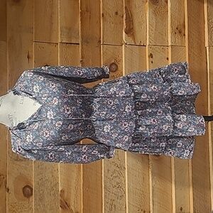 3/4 sleeve floral mini dress size large